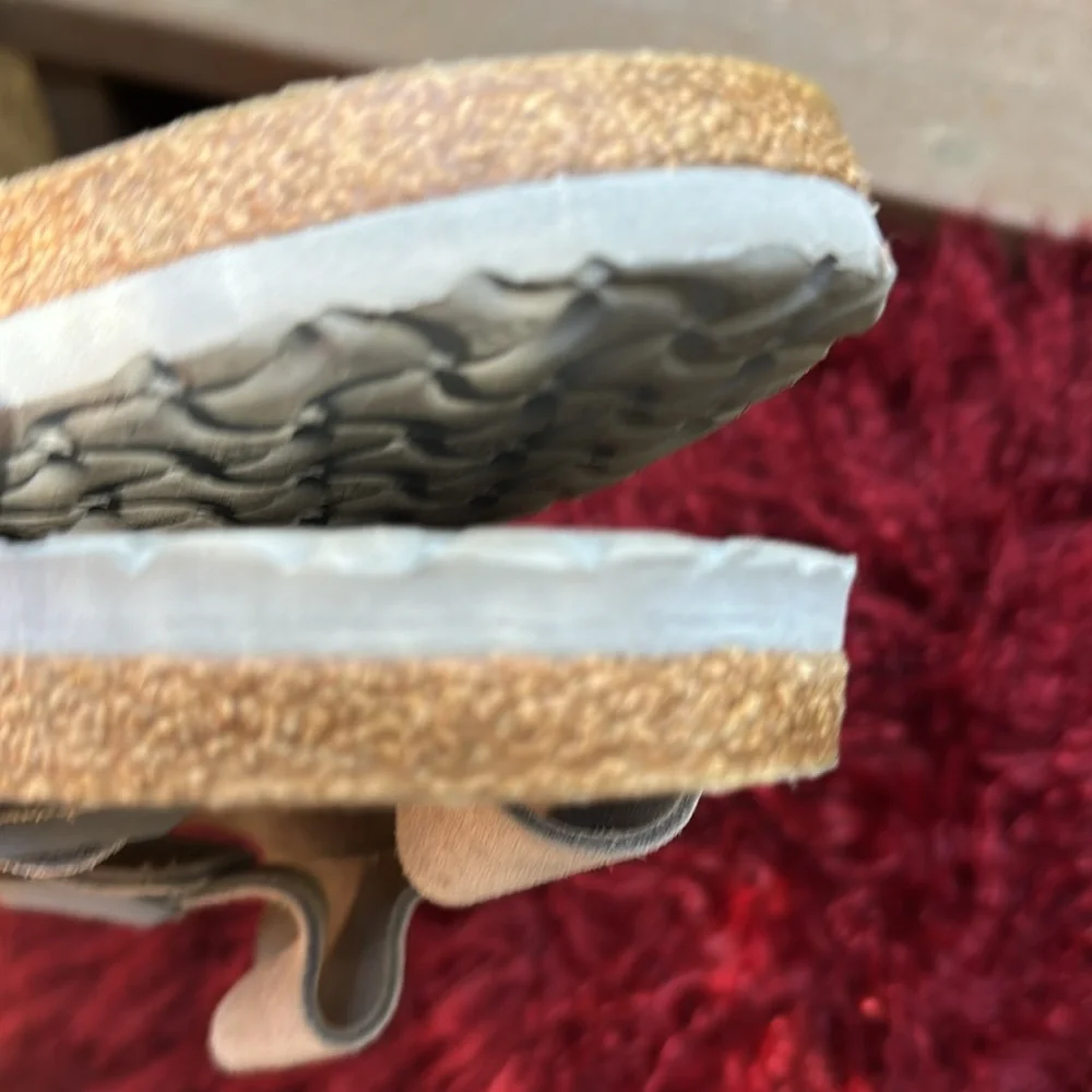 Birkenstock Gray Sandals with Adjustable Straps and Contoured Footbed